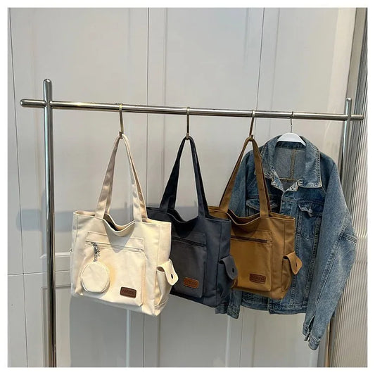 2-in-1 Canvas Tote Bag with Coin Purse