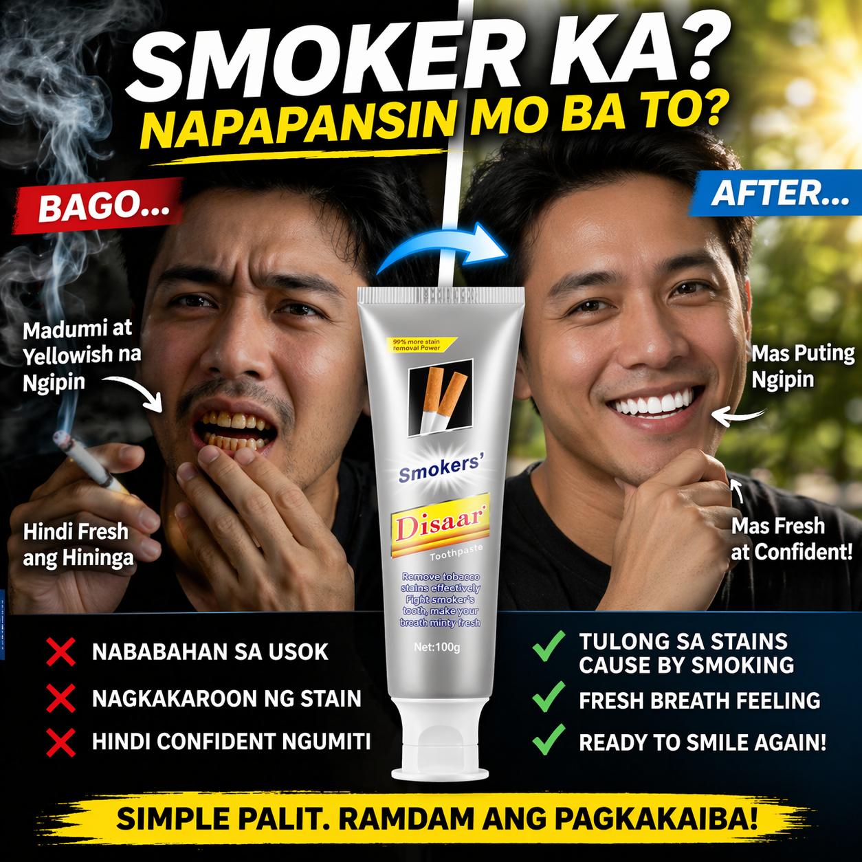 DISAAR Smokers Whitening Toothpaste 100g
