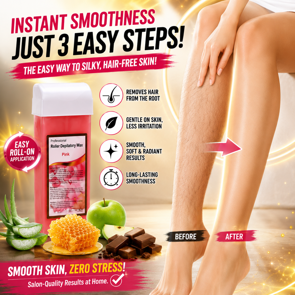 Depilatory Wax Roller
