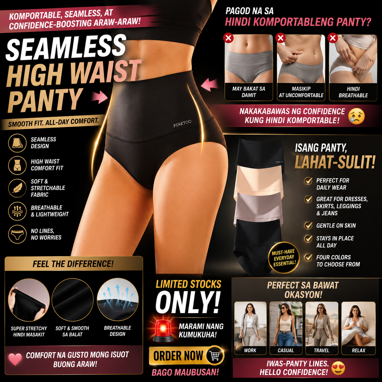 SEAMLESS HIGH WAIST PANTY