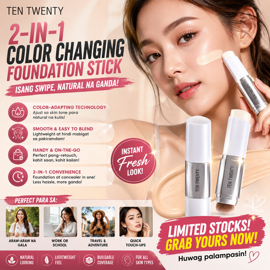 TEN TWENTY 2-in-1 Color Changing Foundation Stick