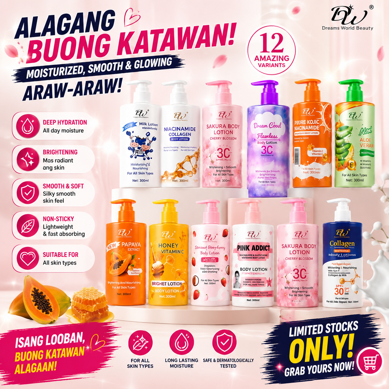 DW Whitening Moisturizing Body Lotion 300ml