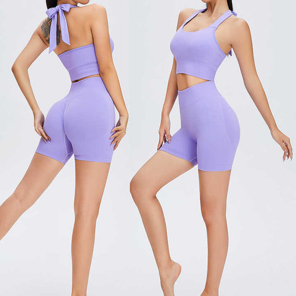 Sexy Halter Strap Gym Outfit Set