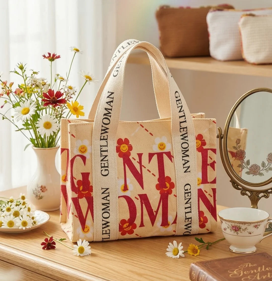 GM Canvas Tote Bag with Zipper