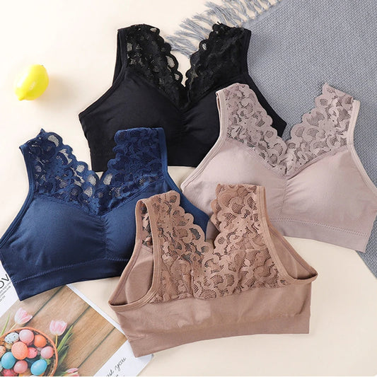 Sexy Lace Seamless Non-wire Bralette