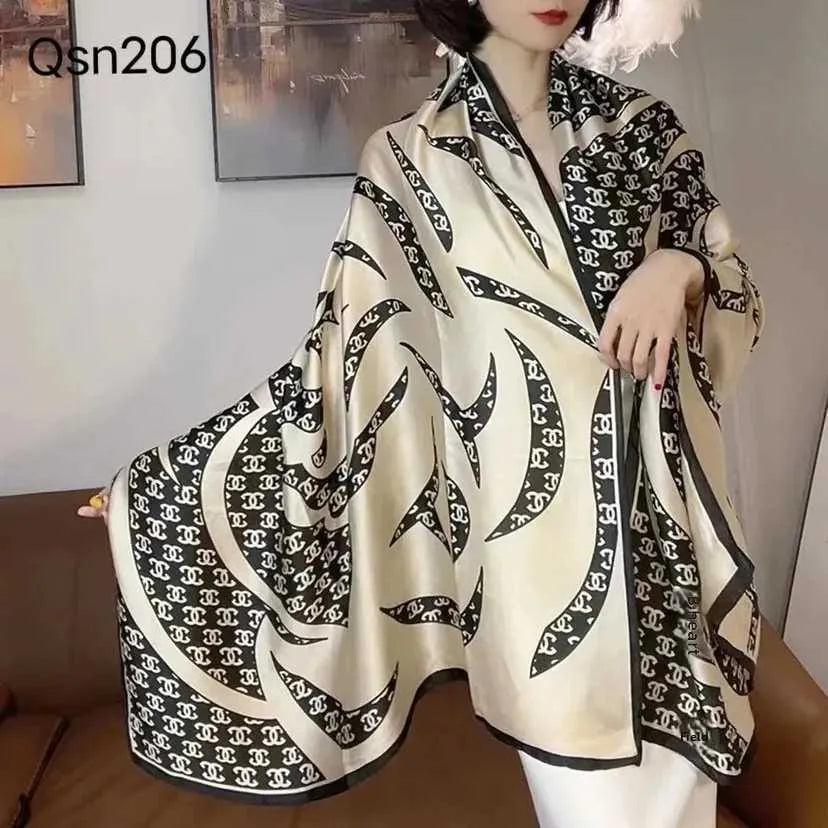 Long Printed Fashion Silk Scarf