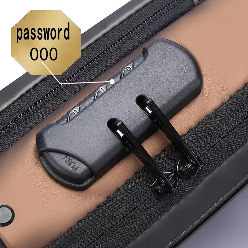 Anti-theft Waterproof Chest Bag with USB Charging Port