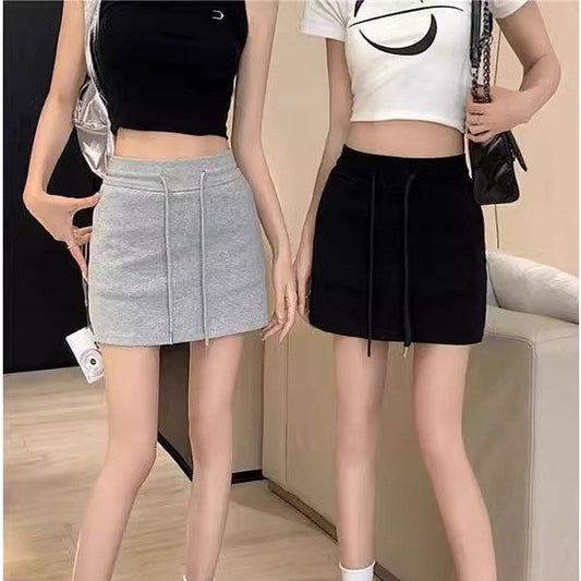 Casual Drawstring Skirt