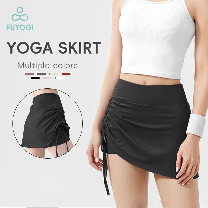 High Waist Elastic Women Side Drawstring Design with Inner Short