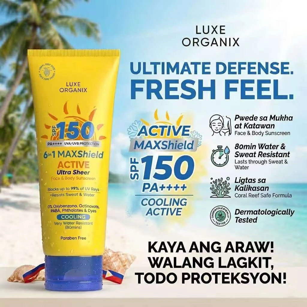 Luxe Organix SPF 150 MAXShield Ultra Protection Sunscreen For Face & Body 100ml