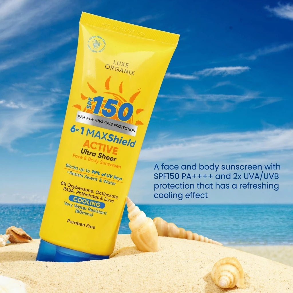 Luxe Organix SPF 150 MAXShield Ultra Protection Sunscreen For Face & Body 100ml