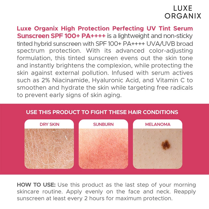 Luxe Organix Serum Sunscreen SPF 100 PA+++ 40g