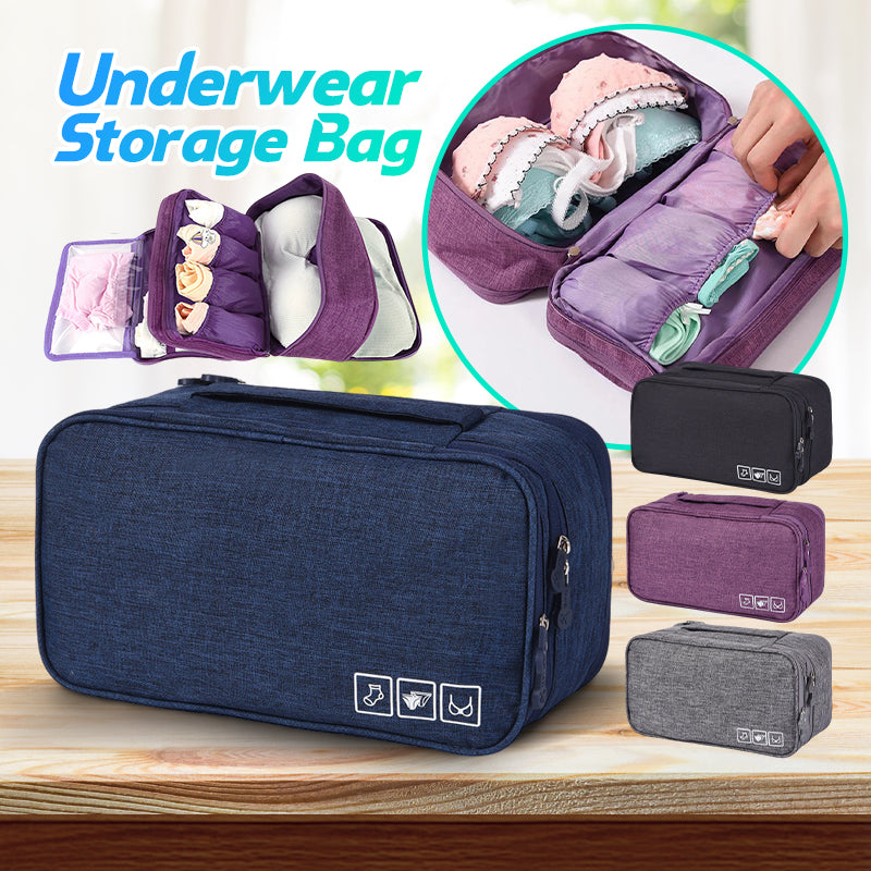 Multi-Compartment Undergarment Travel Organizer Bag