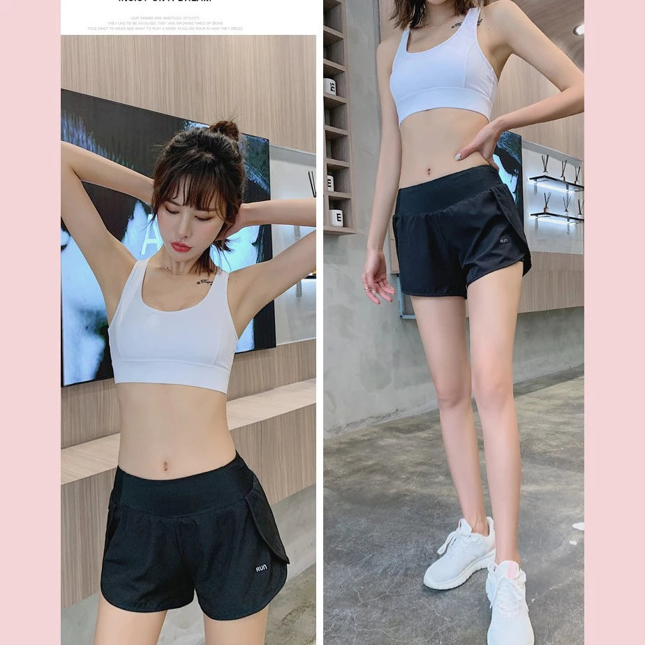 High Waisted Sports Shorts with Pocket