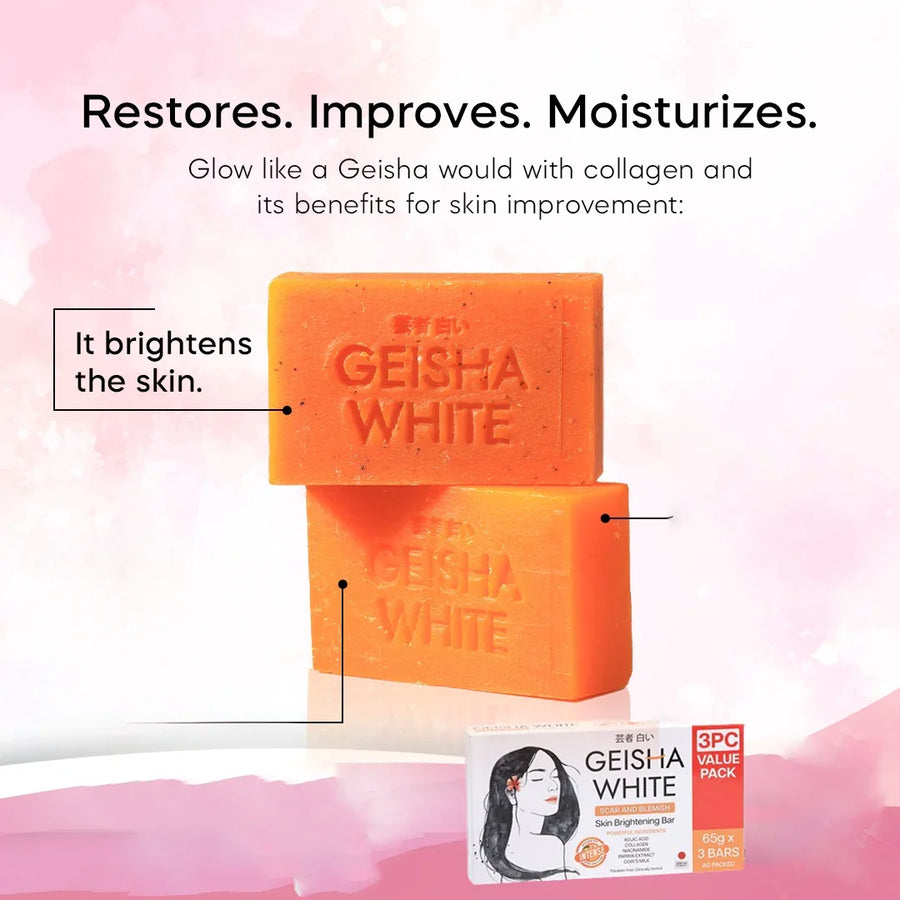 GEISHA WHITE Intense Bar 65g x 3
