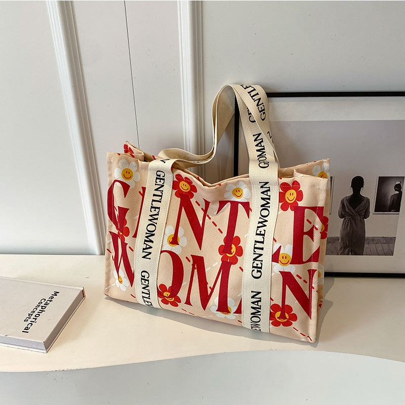 GM Canvas Tote Bag with Zipper
