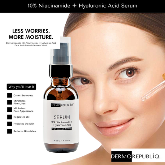 Dermorepubliq 5% Niacinamide + Hyaluronic Acid Sensitive Skin Formula Serum - 30 mL