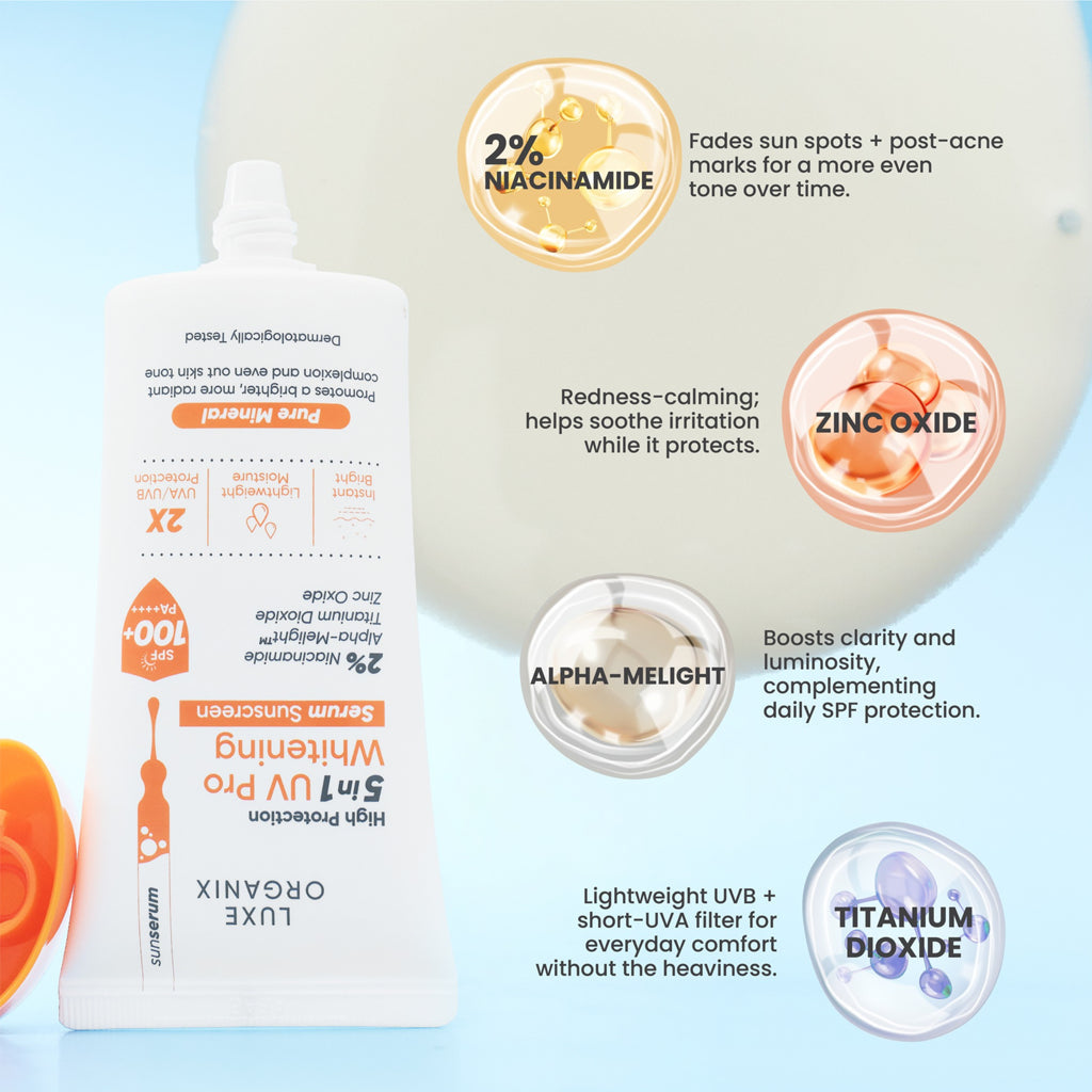 Luxe Organix Serum Sunscreen SPF 100 PA+++ 40g