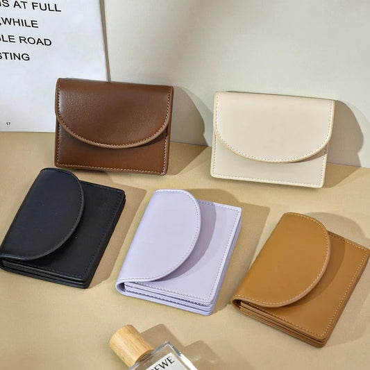 Simple Solid Color Leather Wallet