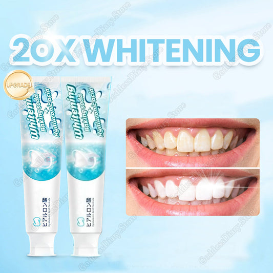 BUY 1 TAKE 1! Japan Hyaluronic Acid Dual-Effect Teeth Whitening Toothpaste