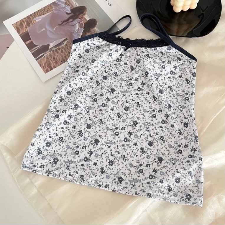 Floral Lace Trim Camisole