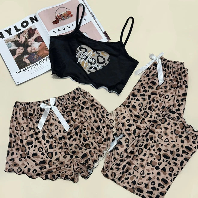 3in1 Cropped Spaghetti Sleepwear