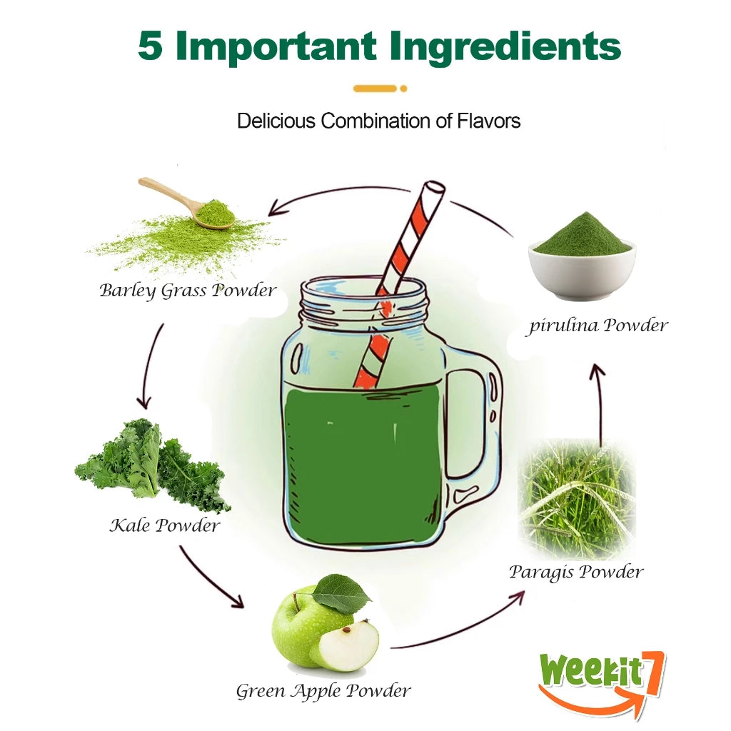Weekit7 Spirulina Super Green Powder