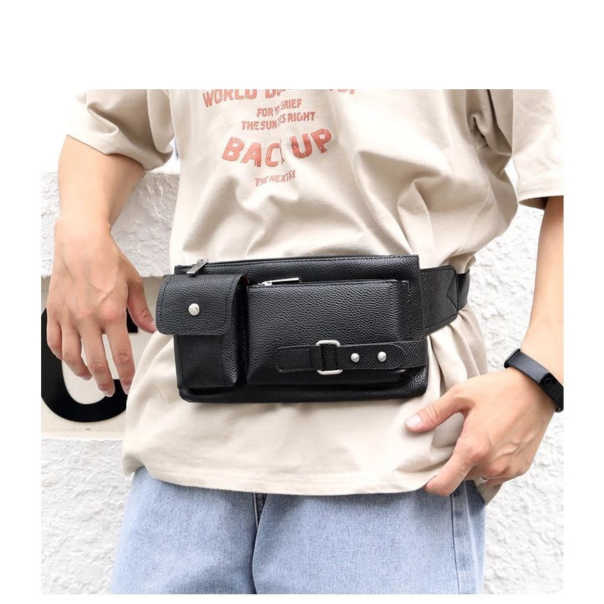 Men's Leather Waist/Chest Bag