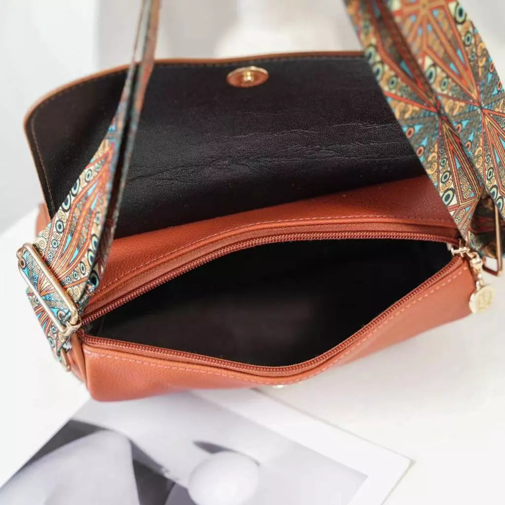 Double Lock Monogram Ladies Fashion Shoulder Bag