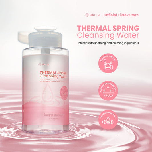 GLO21 Thermal Spring Cleansing Water - For Sensitive Skin, Acne Prone Skin, Oily or Dry Skin