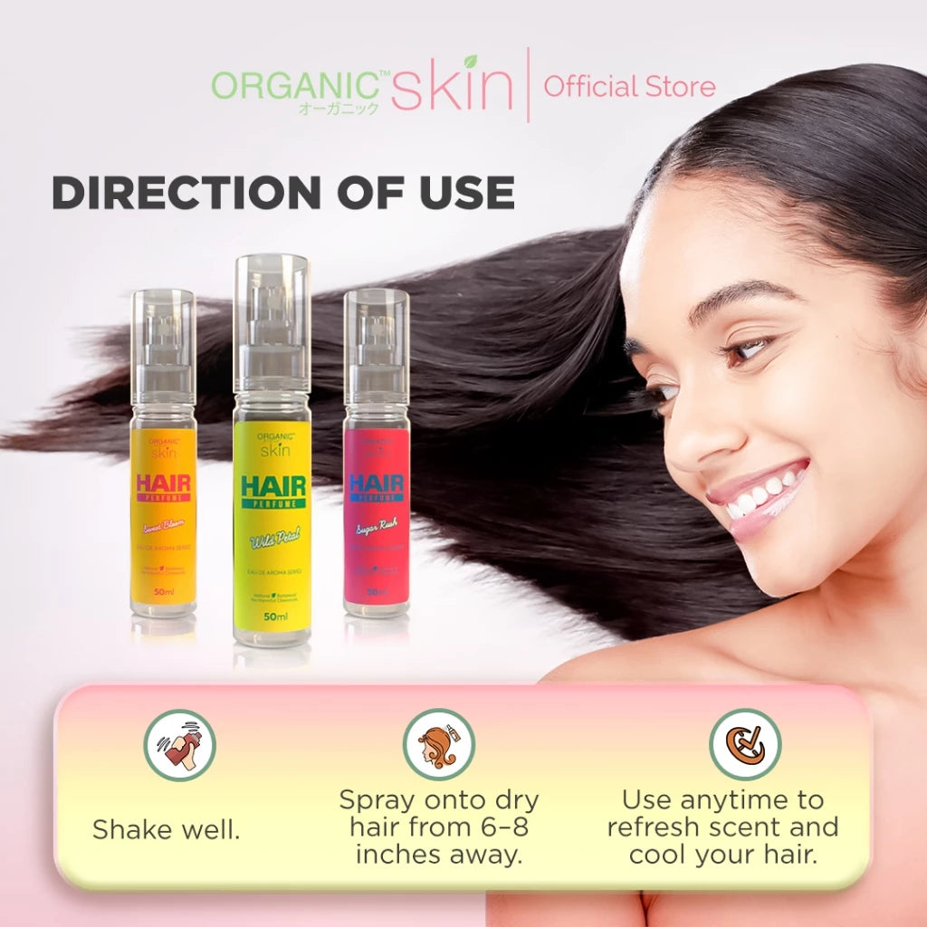 Organic Skin 50ml Hair Perfume Mist Haircare Scent Spray