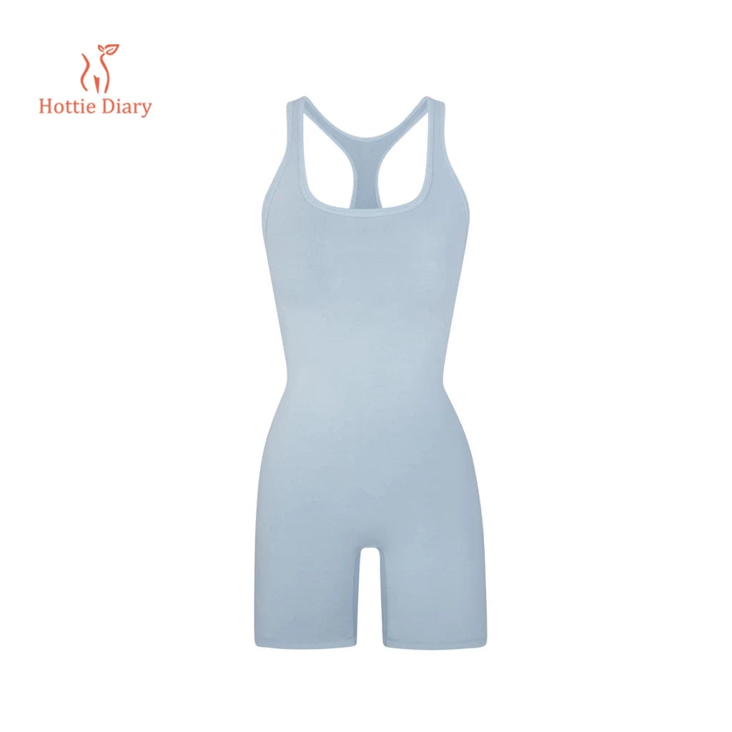 Women’s Seamless Open Back Jumpsuit Fitness Wear