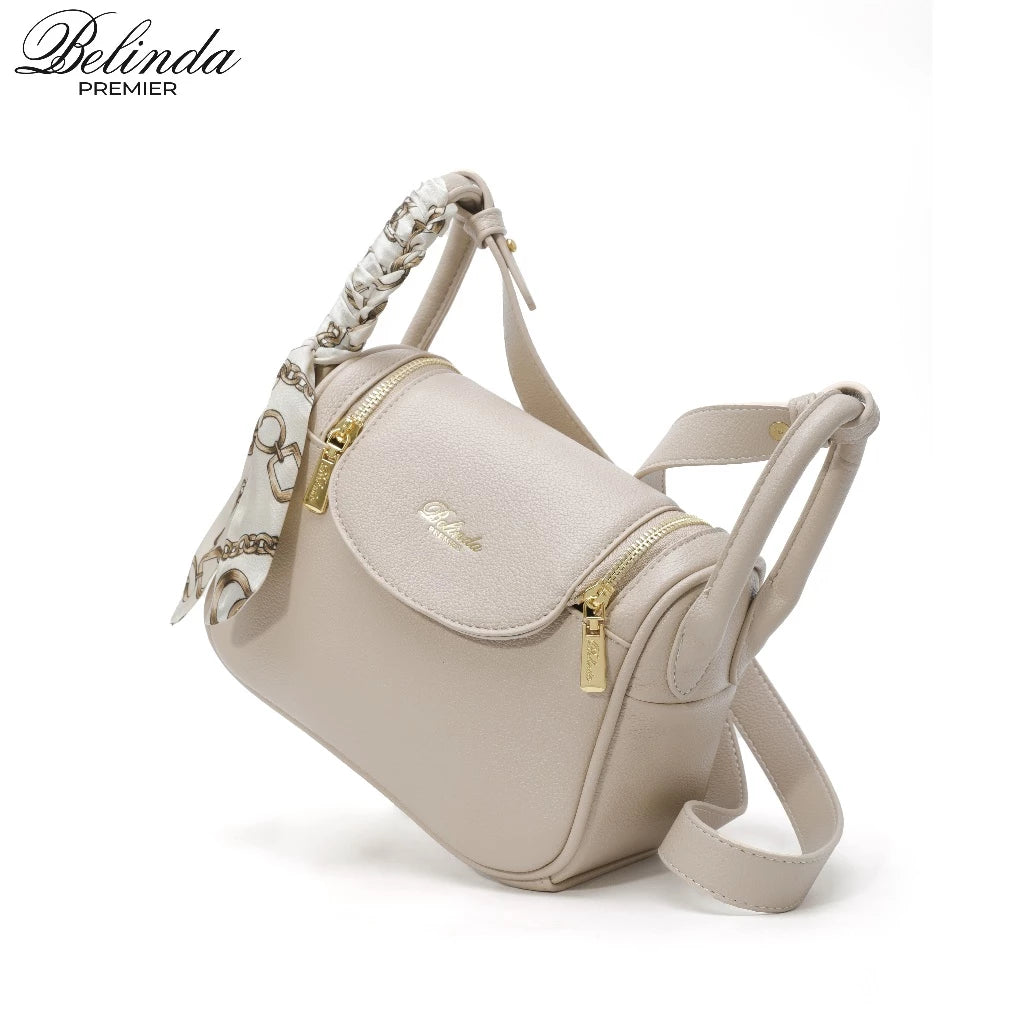 Elegant Scarf Accent Crossbody Bag