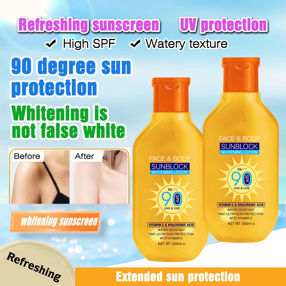 MEMI Face and Body Sunblock Whitening Lotion SPF90 PA+++ 200ml