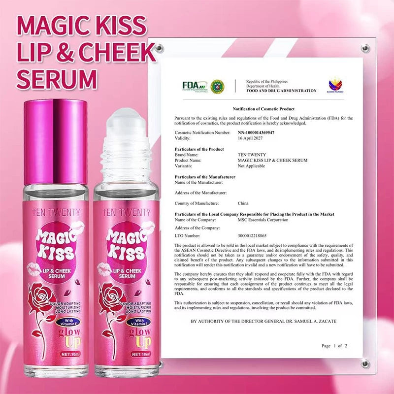 TEN TWENTY Magic Kiss 24Hr Long Lasting Lip & Cheek Serum