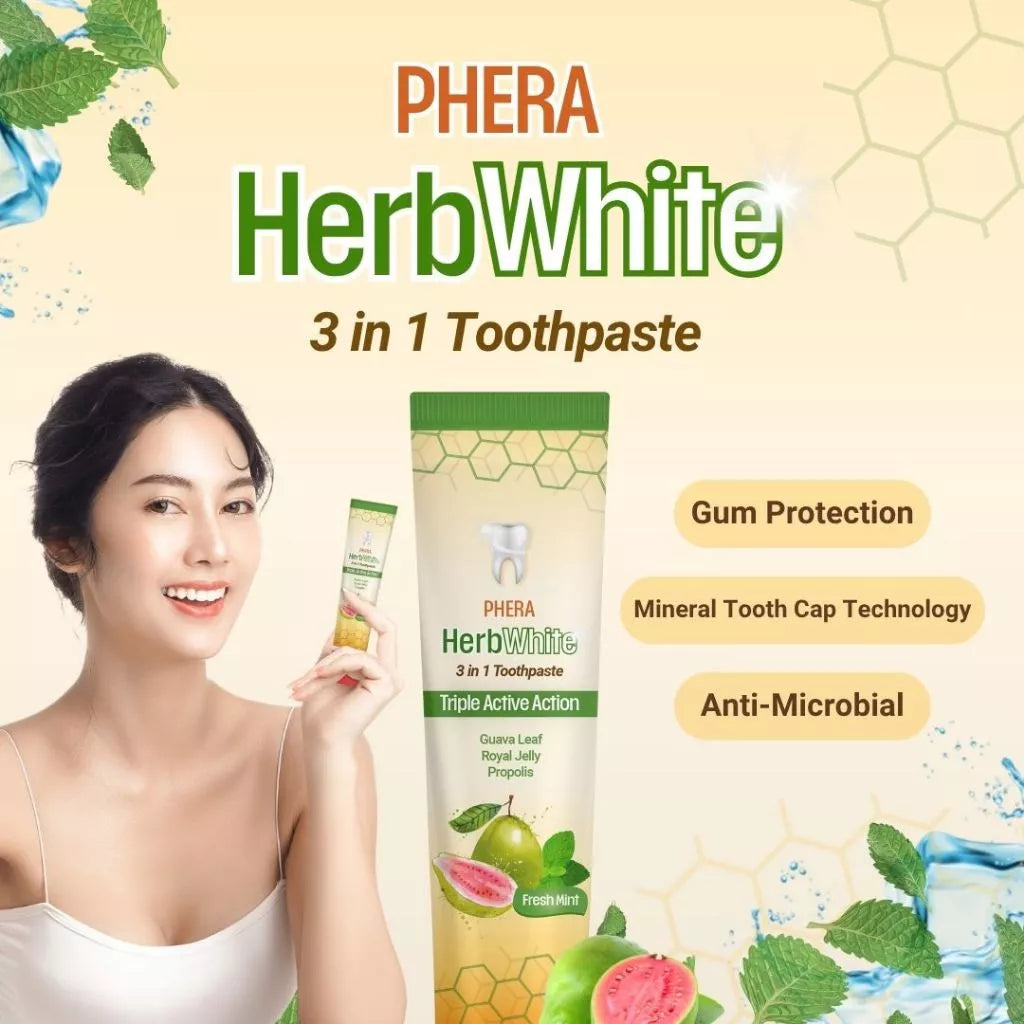 Toothpaste Pb PHERA HERBWHITE 3 IN 1 TOOTHPASTE – Beauty Lounge Ph
