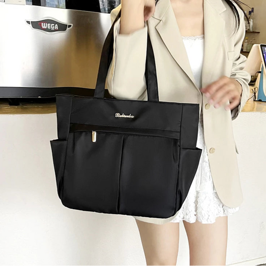 Spacious Oxford Tote Bag with Multiple Pockets
