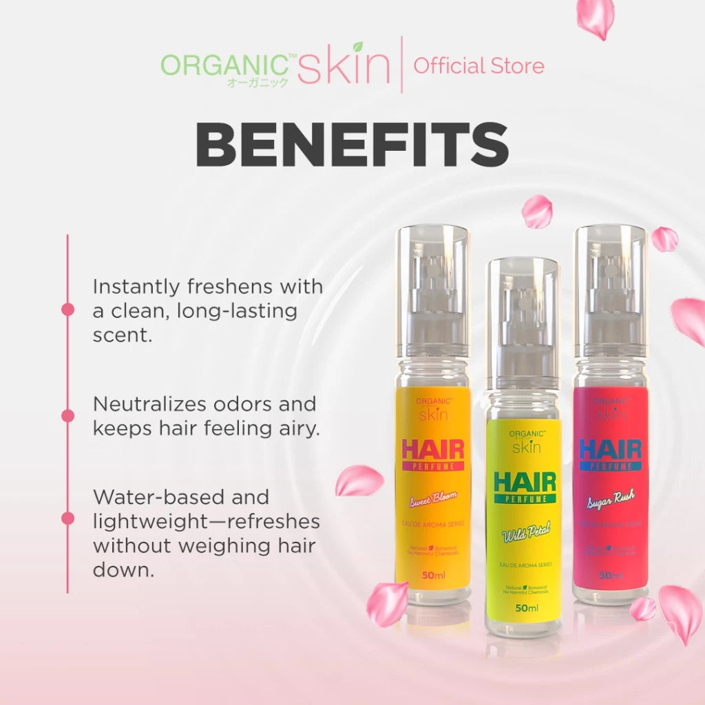 Organic Skin 50ml Hair Perfume Mist Haircare Scent Spray