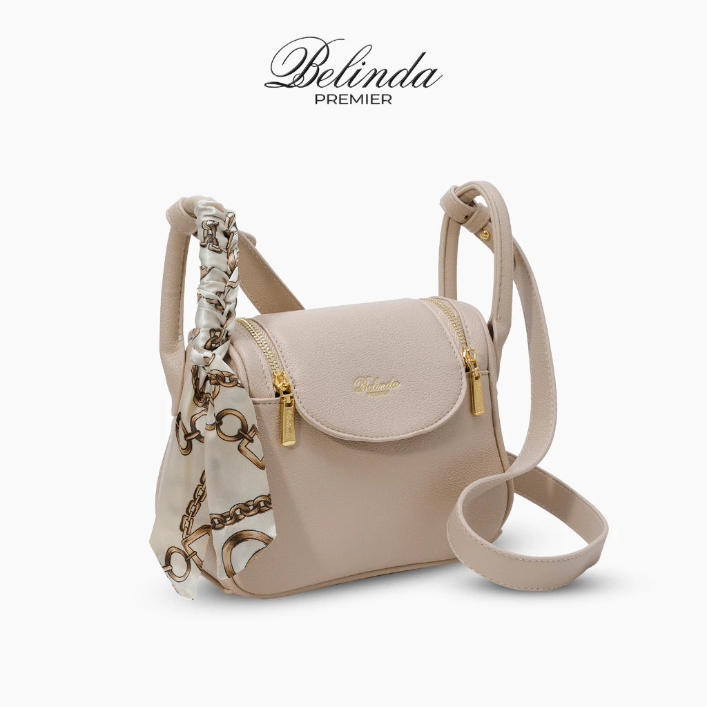 Elegant Scarf Accent Crossbody Bag