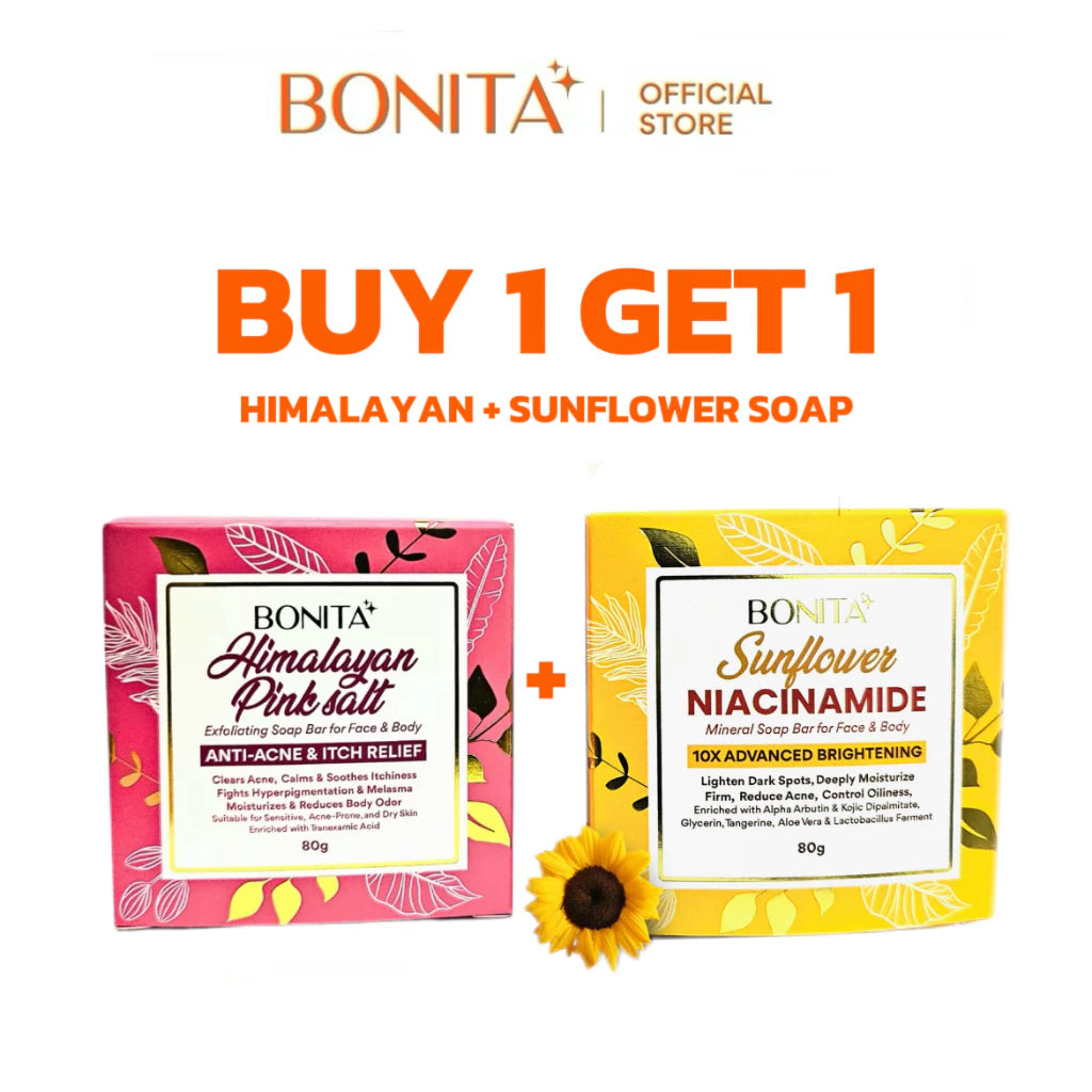 BONITA Himalayan Salt & Sunflower  Niacinamide Soap Bar 80g