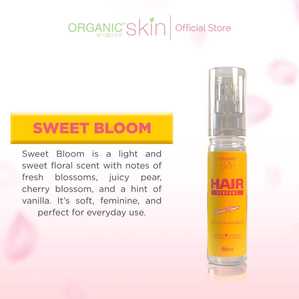 Organic Skin 50ml Hair Perfume Mist Haircare Scent Spray