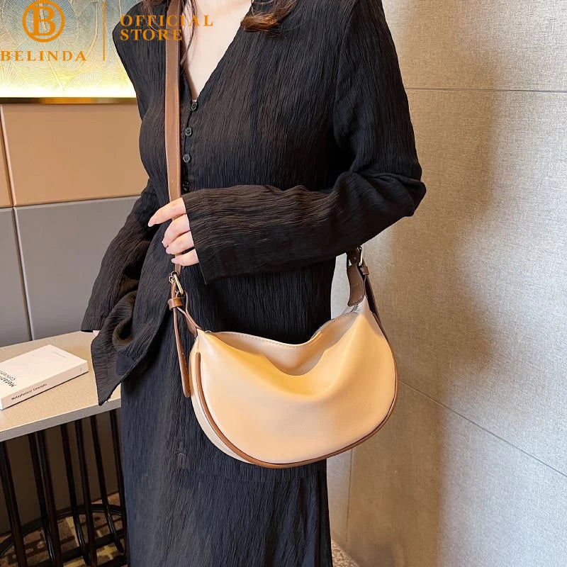 Leather Dumpling Shoulder Crossbody Bag