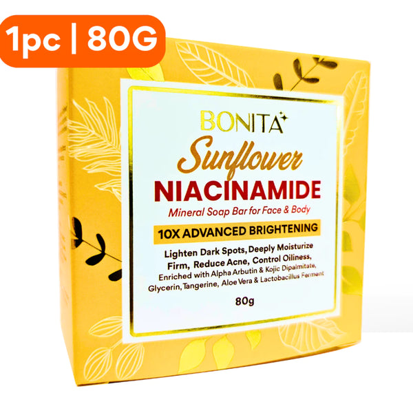 BONITA Himalayan Salt & Sunflower  Niacinamide Soap Bar 80g