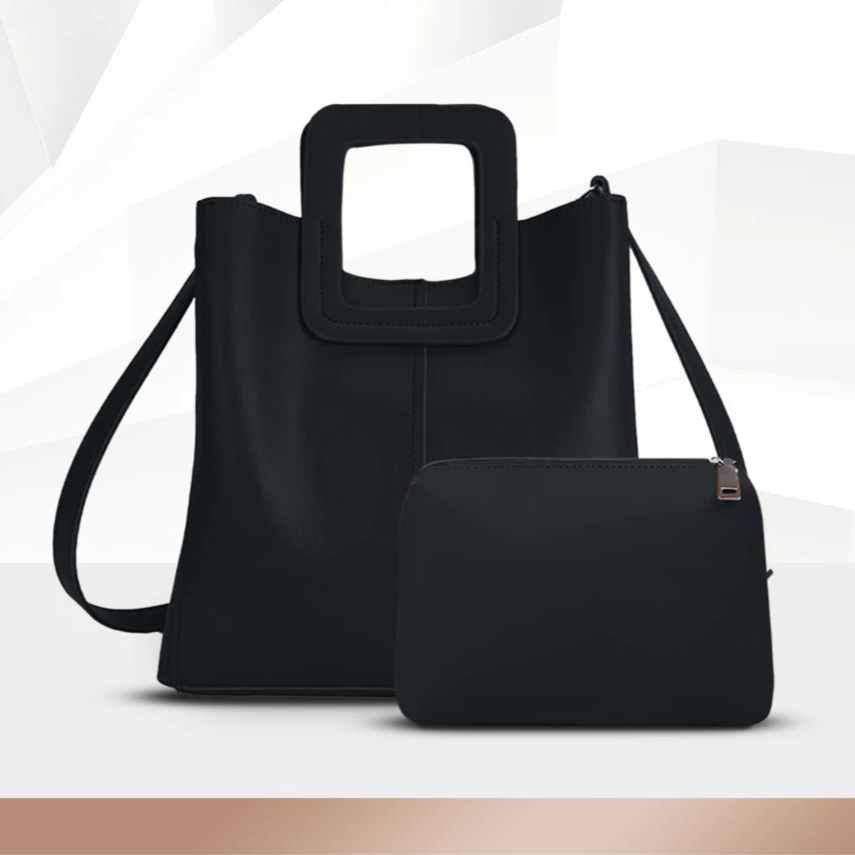Square Handle Bucket Bag