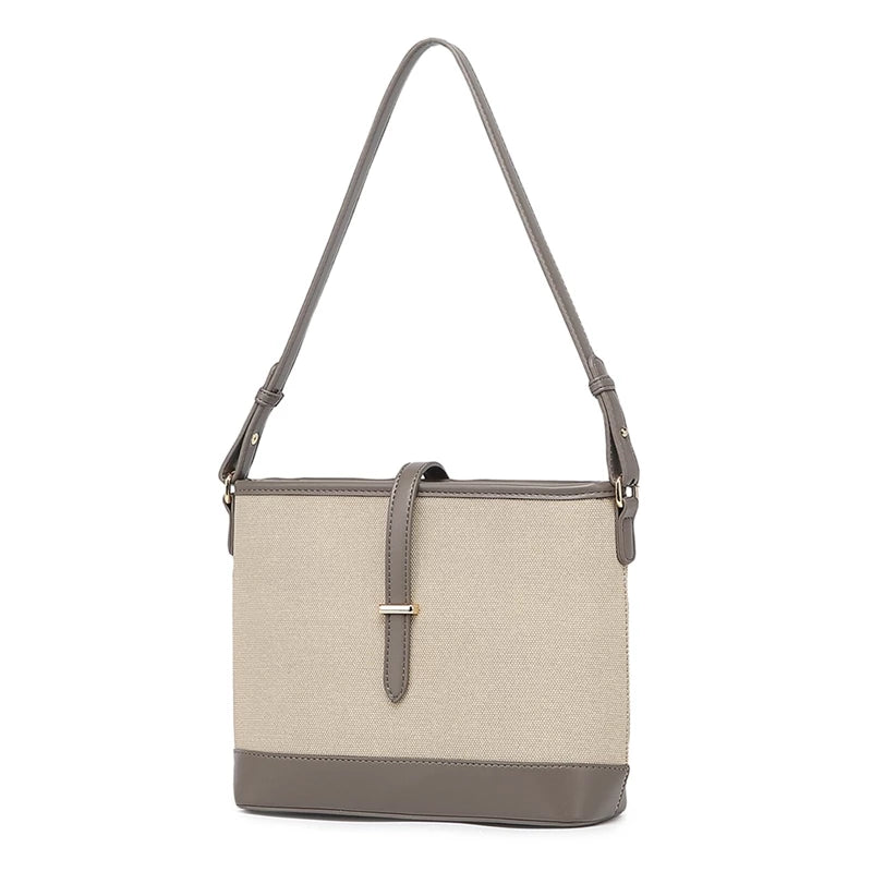 Sweet Stitching Color Underarm Bucket Bag