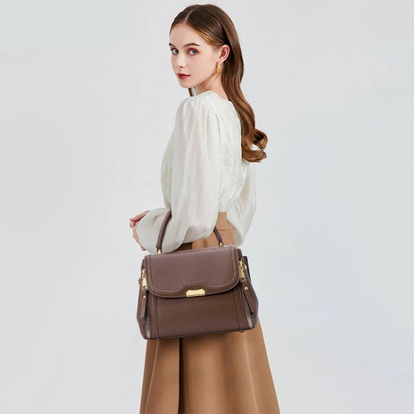 Premier High-End Leather 2 Way Fashion Ladies Handbag