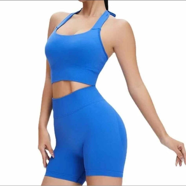 Sexy Halter Strap Gym Outfit Set
