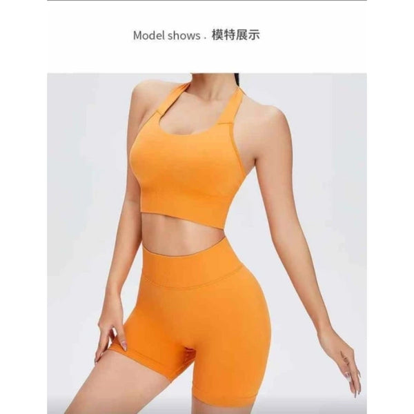 Sexy Halter Strap Gym Outfit Set