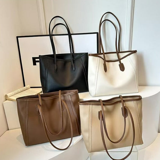 Large Capacity Leather Tote Bag