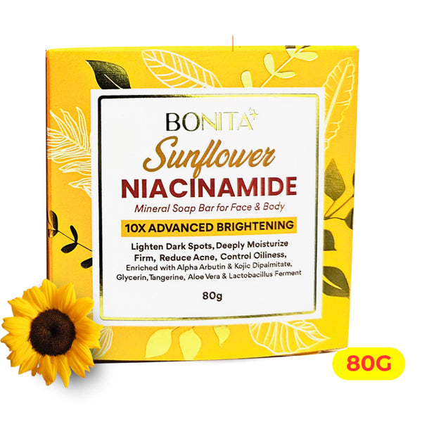 BONITA Himalayan Salt & Sunflower  Niacinamide Soap Bar 80g